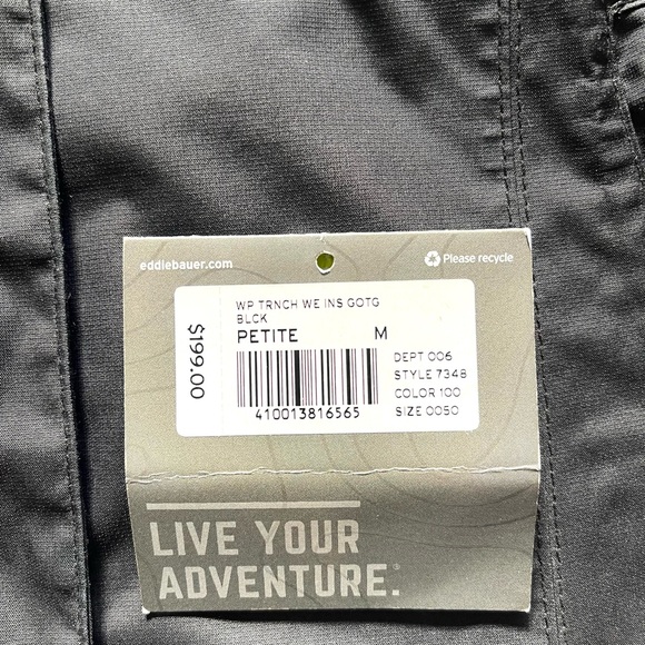 Eddie Bauer Black Trench Coat - Picture 11 of 11